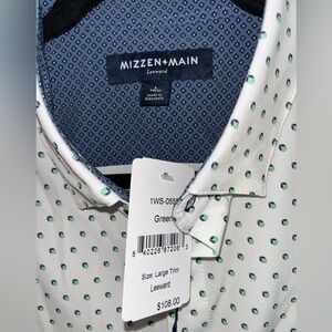 Mizzen+Main Leeward short sleeve button up shirt Large Trim NWT
